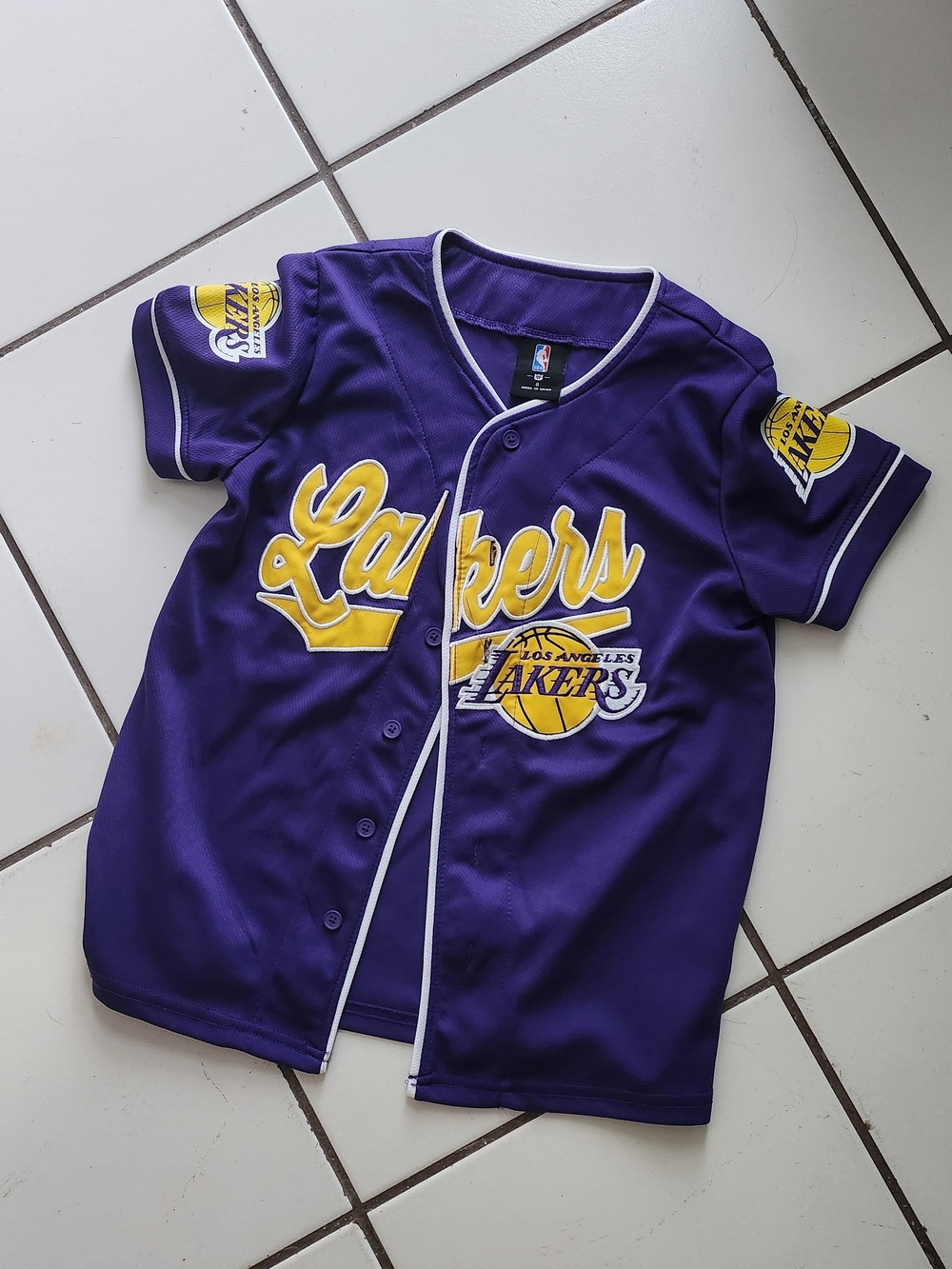 NBA Kids Los Angeles Lakers Purple and Yellow Jersey